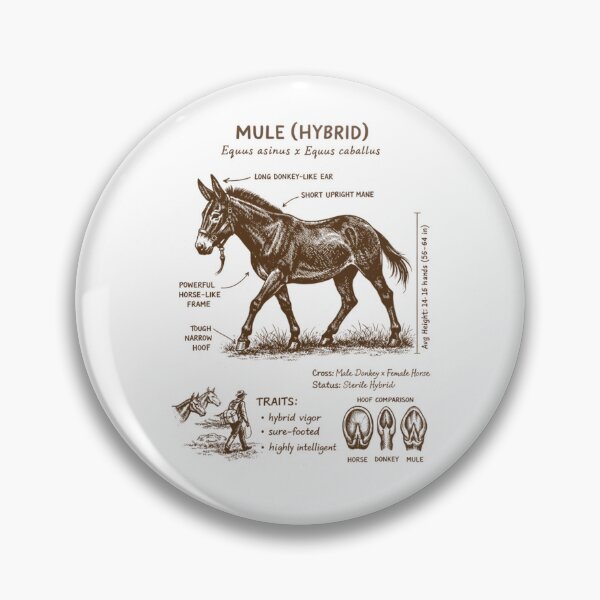 Item preview, Mule Hybrid Anatomy Farm Animal Lover Zoologist Farm Life designed and sold by MelanieIShelton.