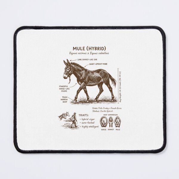 Item preview, Mule Hybrid Anatomy Farm Animal Lover Zoologist Farm Life designed and sold by MelanieIShelton.