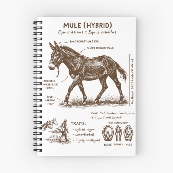 Item preview, Mule Hybrid Anatomy Farm Animal Lover Zoologist Farm Life designed and sold by MelanieIShelton.
