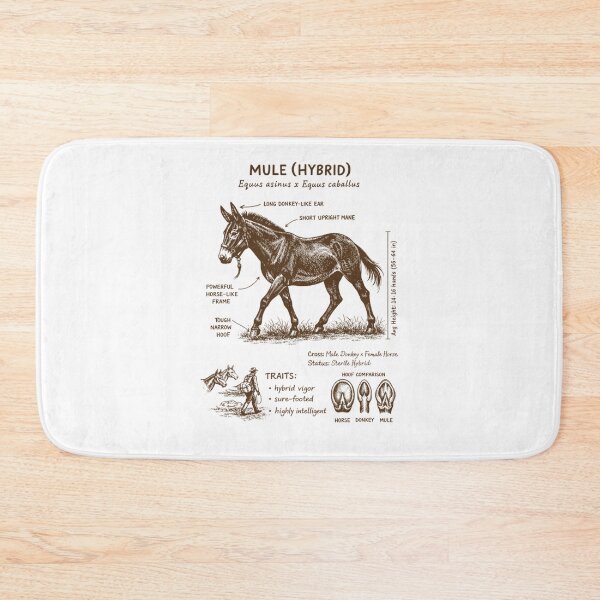 Item preview, Mule Hybrid Anatomy Farm Animal Lover Zoologist Farm Life designed and sold by MelanieIShelton.