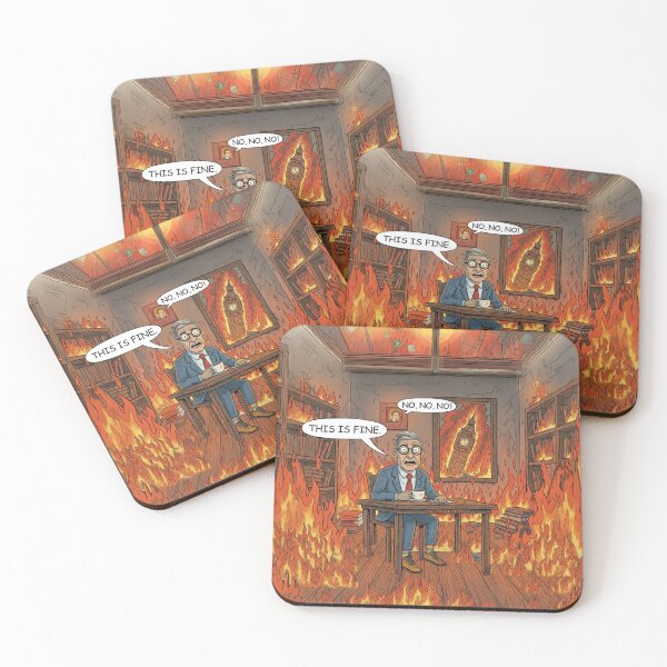 Item preview, This Is Fine - Keir Starmer Edition - LP designed and sold by DoomLoopDesigns.