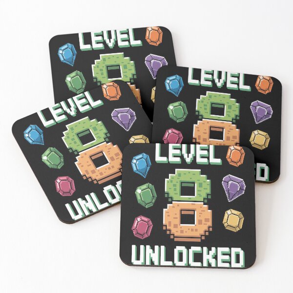 Item preview, Level 8 Unlocked Birthday - Gamer 8th Birthday copy designed and sold by gandebro.