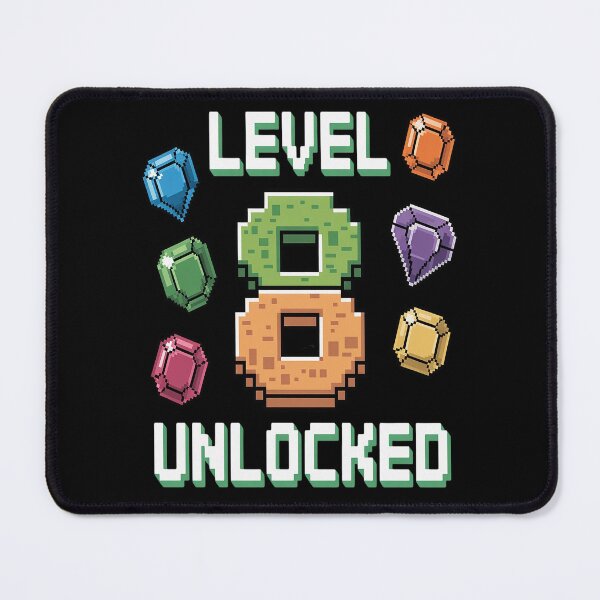 Item preview, Level 8 Unlocked Birthday - Gamer 8th Birthday copy designed and sold by gandebro.