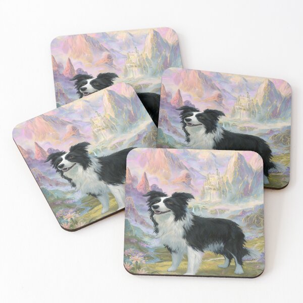 Item preview, Border Collie Magic Mountains, Birthday Gift designed and sold by NicolasGlowArt.