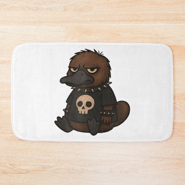 Item preview, Grumpy Punk Rock Platypus Skull Spikes Animal designed and sold by MelanieIShelton.