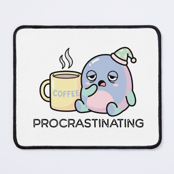 Item preview, Tired Student Coffee Mood-tired morning coffee employees – Cute Sleepy Cartoon Sticker designed and sold by designkb.