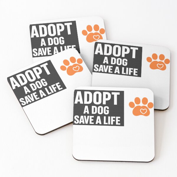Item preview, Adopt A Dog Save A Life , national dog day rescue lover gift, animal adoption awareness graphic tee designed and sold by Inkvado.