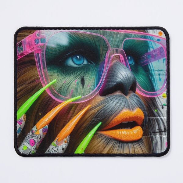 Item preview, ? TITLE “GLAM‑BEAST STREET GLITCH — FURRY ICON IN FULL CHAOS MODE” designed and sold by Print Fiction.