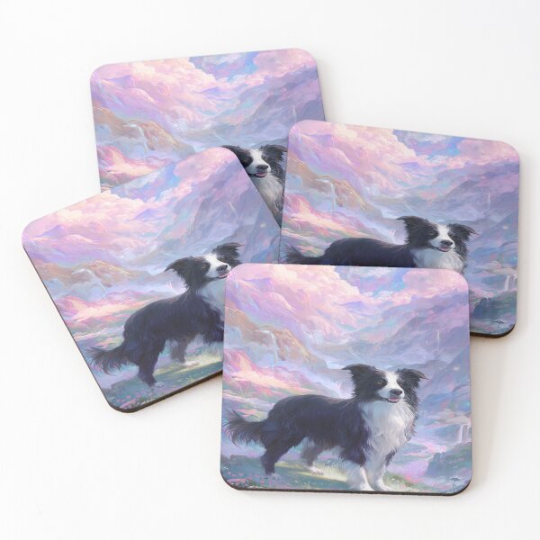 Item preview, Border Collie and Mountians, Dog Lovers Gift designed and sold by NicolasGlowArt.
