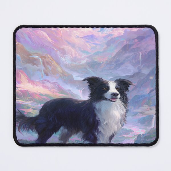 Item preview, Border Collie and Mountians, Dog Lovers Gift designed and sold by NicolasGlowArt.