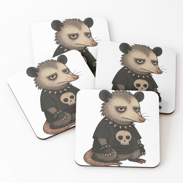 Item preview, Grumpy Opossum Punk Rock Skull Spikes designed and sold by MelanieIShelton.