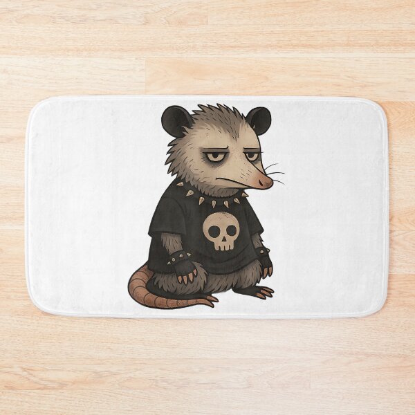 Item preview, Grumpy Opossum Punk Rock Skull Spikes designed and sold by MelanieIShelton.