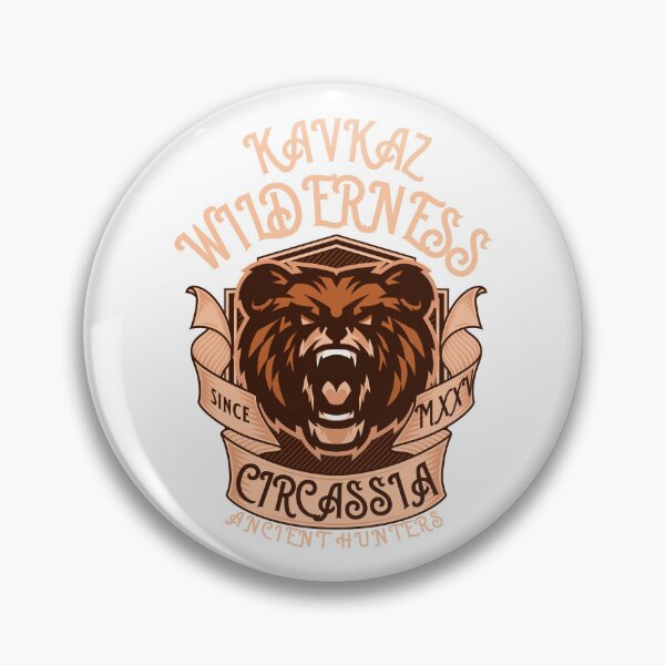 Item preview, Kavkaz Wilderness Circassian Ancient Hunters Bear Badge designed and sold by Kavkaz.North.