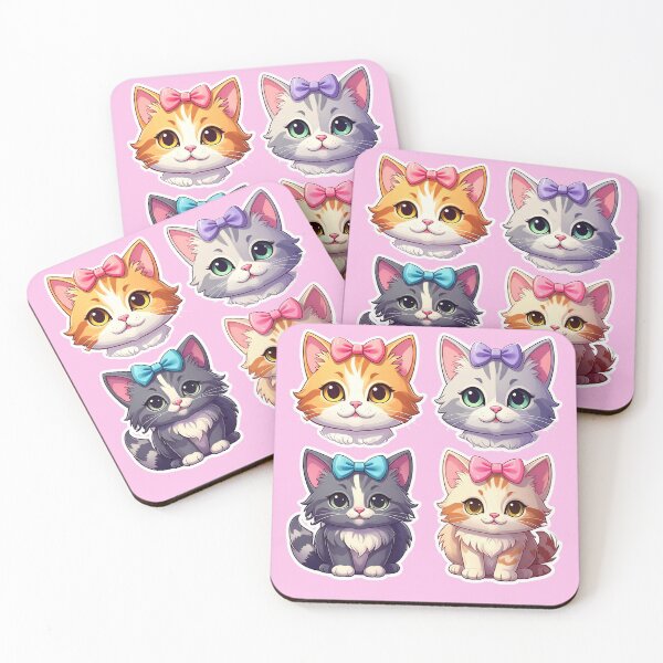 Item preview, Coquette Cat Stickers designed and sold by Imagined Creations .
