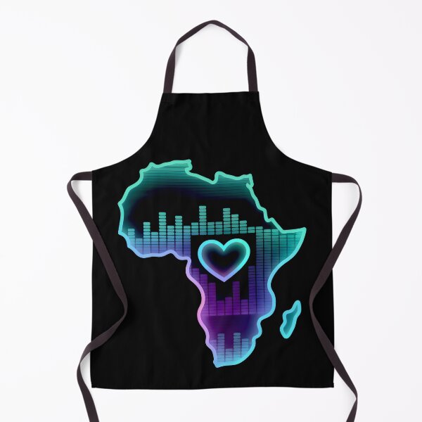 Item preview, African Culture Sound Wave Heartbeat Map Neon Synthwave designed and sold by SplashTastic.