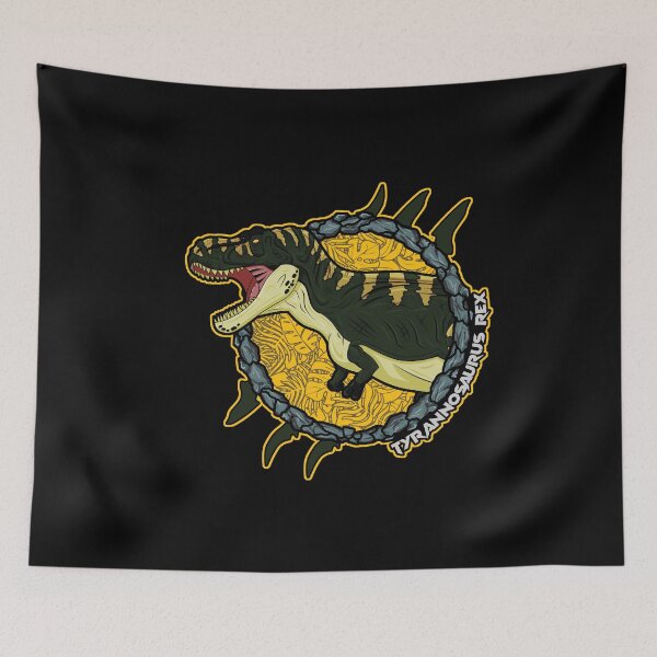 Item preview, Tyrannosaurus Rex Badge – Prehistoric King Dinosaur Design | Paleoart Illustration designed and sold by Grimtech Workshop.