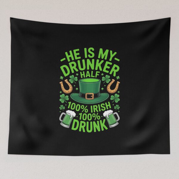 Item preview, Hes My Drunker Half Drinker St Patrick's Day Theme designed and sold by FaithAbbott.