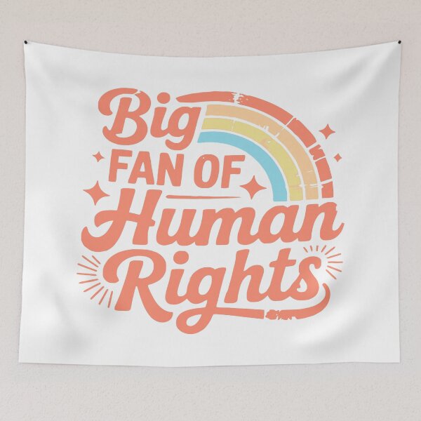 Item preview, Big Fan of Human Rights designed and sold by Angry Swan Designs.