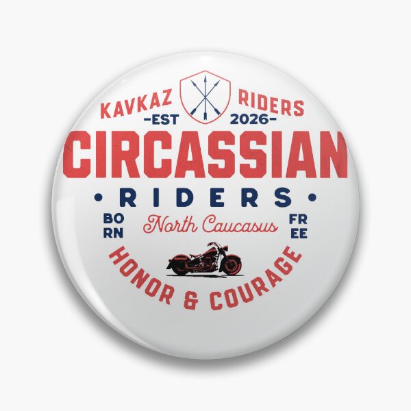 Item preview, Kavkaz Riders Circassian Heritage Motorcycle Badge designed and sold by Kavkaz.North.