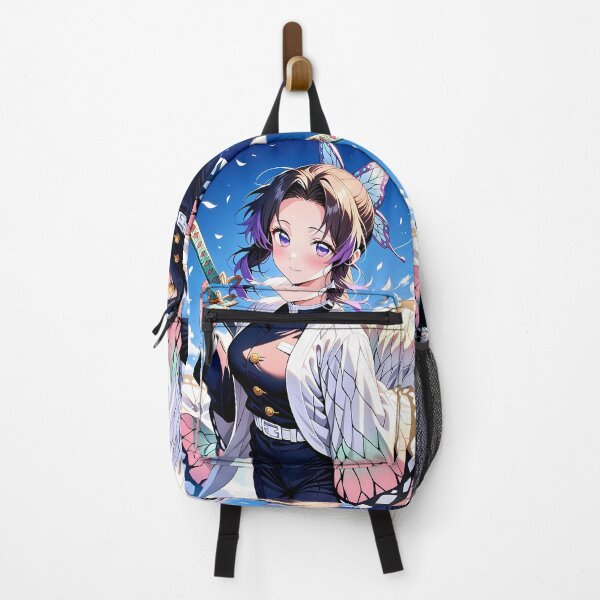 Artikelvorschau, Shinobu Kocho Demon Slayer Bright Sky Butterfly Petals Wink entworfen und verkauft von PMartistStudio.