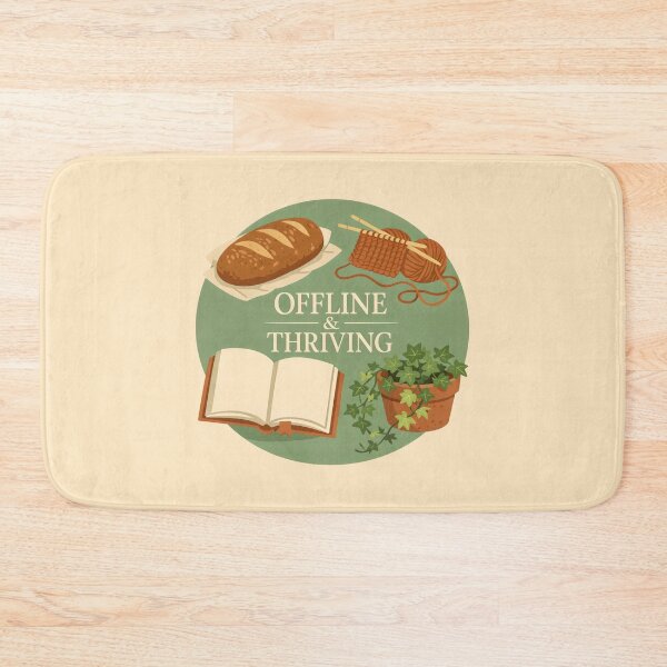Item preview, Digital Detox Cottagecore Lifestyle Self Care Flat Illustration designed and sold by SplashTastic.