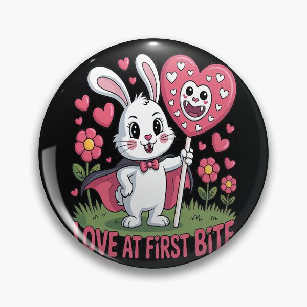 Item preview, Love At First Bite Adorable Vampire Bunny Romance Cute Funny designed and sold by mandiana.