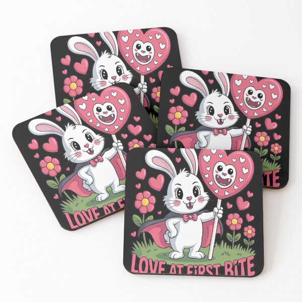 Item preview, Love At First Bite Adorable Vampire Bunny Romance Cute Funny designed and sold by mandiana.