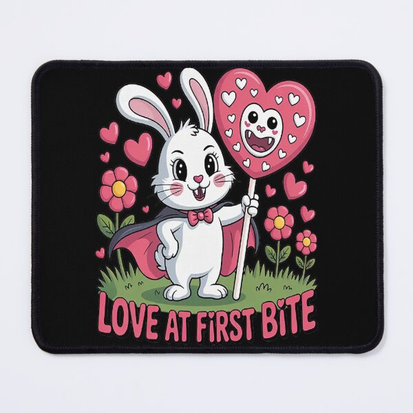 Item preview, Love At First Bite Adorable Vampire Bunny Romance Cute Funny designed and sold by mandiana.