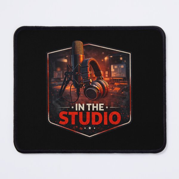Item preview, In The Studio – Hip Hop Producer Badge Design designed and sold by RedPiperStudio.