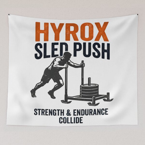 Item preview, Hyrox Sled Push Strength & Endurance - Vintage Athlete Motivation designed and sold by valezaziki.