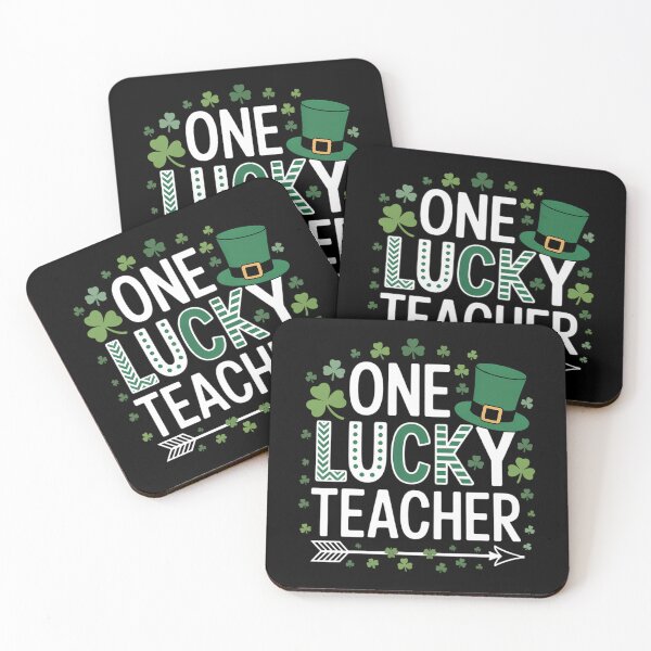 Item preview, One Lucky Teacher Happy St Patricks Day Cute Green Shamrock designed and sold by VENOM0RIOT.