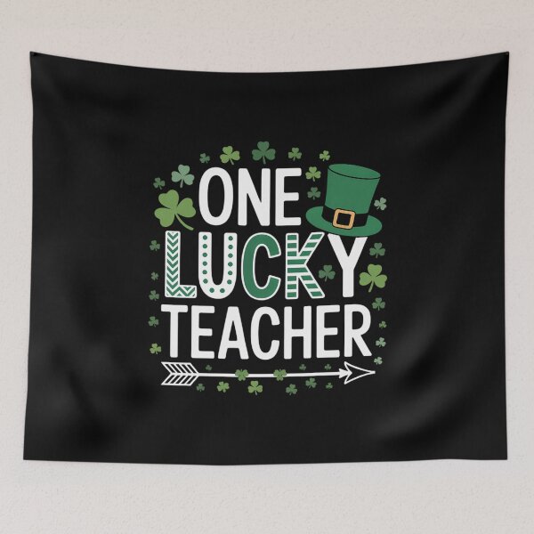 Item preview, One Lucky Teacher Happy St Patricks Day Cute Green Shamrock designed and sold by VENOM0RIOT.