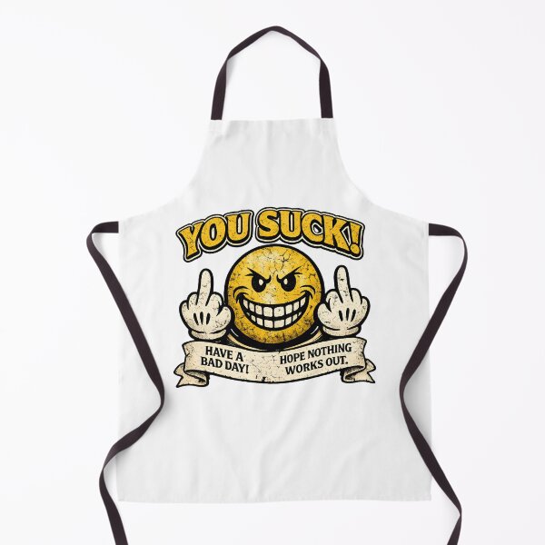 Item preview, You Suck Angry Smiley Dark Humor Vintage Grunge designed and sold by OlizaPrint.