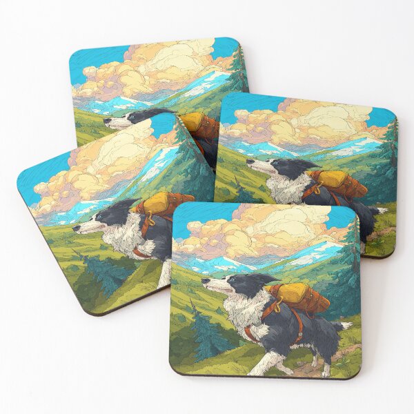 Item preview, Border Collie Hiking, Birthday Gift designed and sold by NicolasGlowArt.
