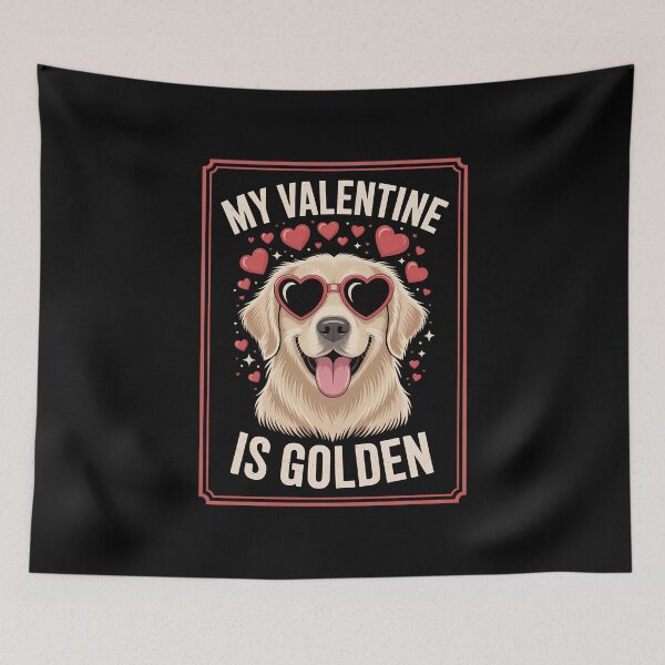 Item preview, My Valentine Is Golden Retriever Valentine's Day designed and sold by VENOM0RIOT.