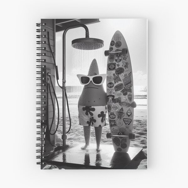 Item preview, “STARFISH SUNSET SHOWER — BEACH‑BUM HIMBO IN FULL GLORY” designed and sold by Print Fiction.