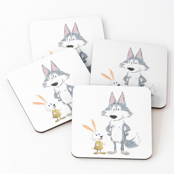 Item preview, Cartoon Wolf & Bunny designed and sold by Retro Whimsy.