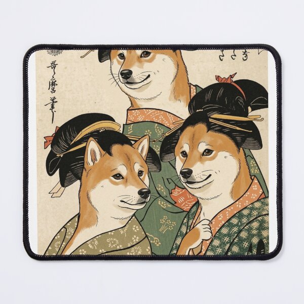 Item preview, Ukiyo-e Inspired Shiba Inu Bijin-ga – Japanese Vintage Beauty Dog Art designed and sold by shiba-goat.