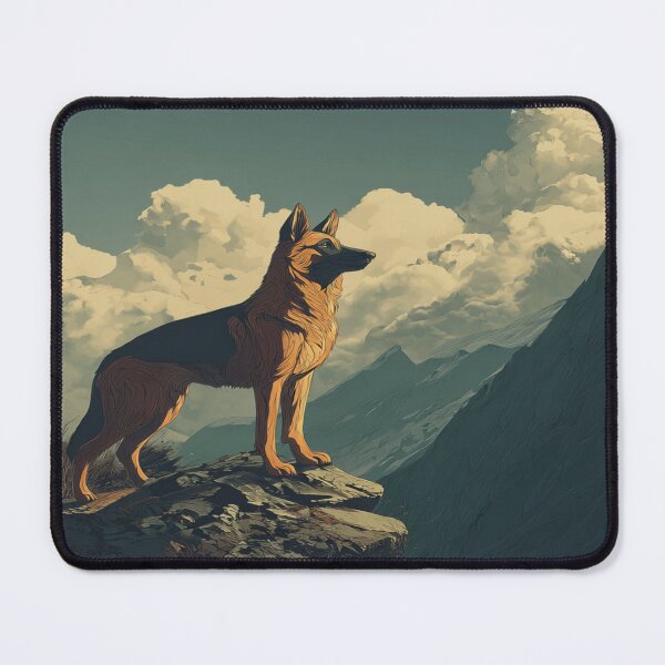 Item preview, German Shepherd Hiking, Birthday Gift designed and sold by NicolasGlowArt.