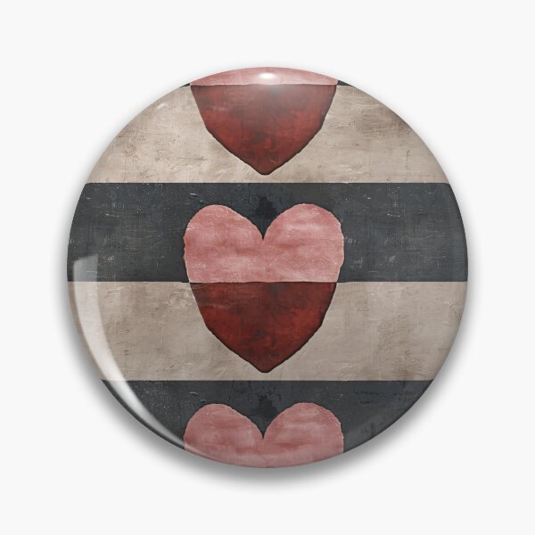Item preview, Abstract Red Hearts Wall Art Neutral Striped Background designed and sold by NarjaShop.