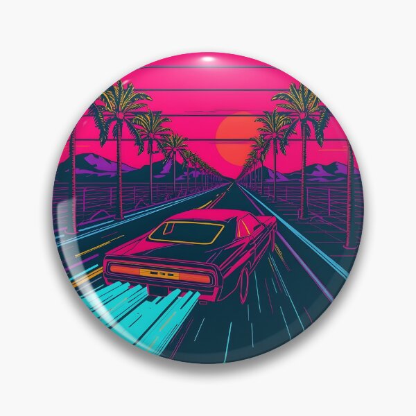 Item preview, Synthwave Racer Neon Highway Sunset - Retro Outrun Vaporwave designed and sold by ThePixelArchive.