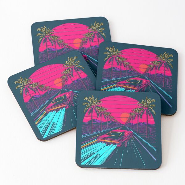 Item preview, Synthwave Racer Neon Highway Sunset - Retro Outrun Vaporwave designed and sold by ThePixelArchive.