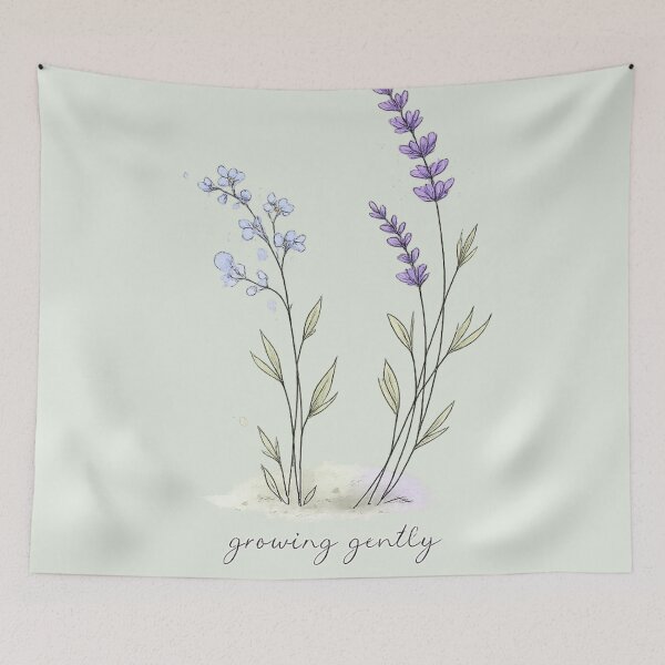 Item preview, Growing gently - Delicate floral watercolor design designed and sold by Art by M.H..