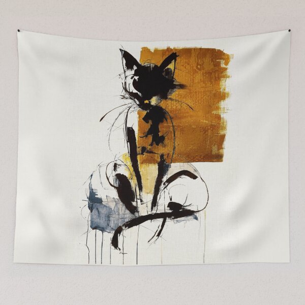 Item preview, Minimalist Bold Ink Cat designed and sold by caracatita75.