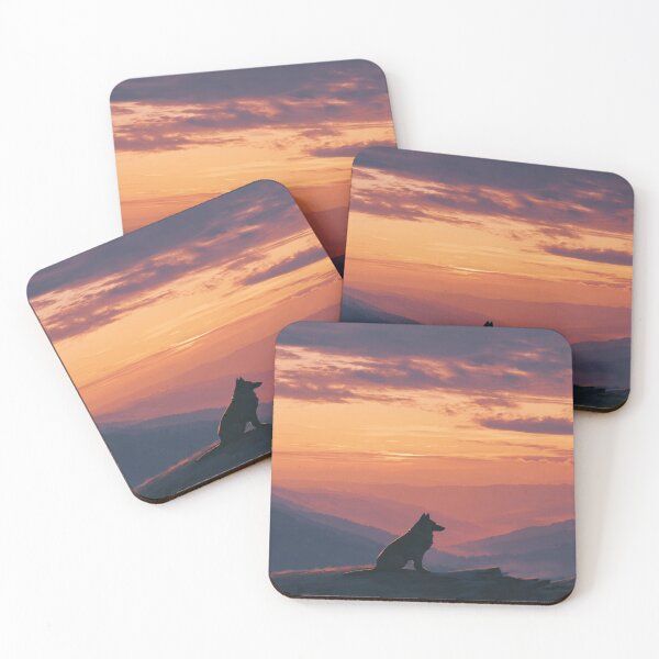 Item preview, German Shepherd and Sunset, Birthday Gift designed and sold by NicolasGlowArt.