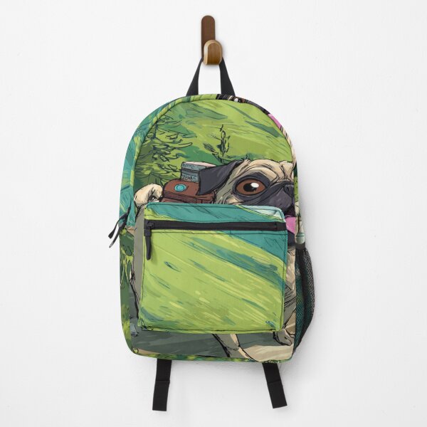 Item preview, Pug Dog Traveler, Birthday Gift designed and sold by NicolasGlowArt.