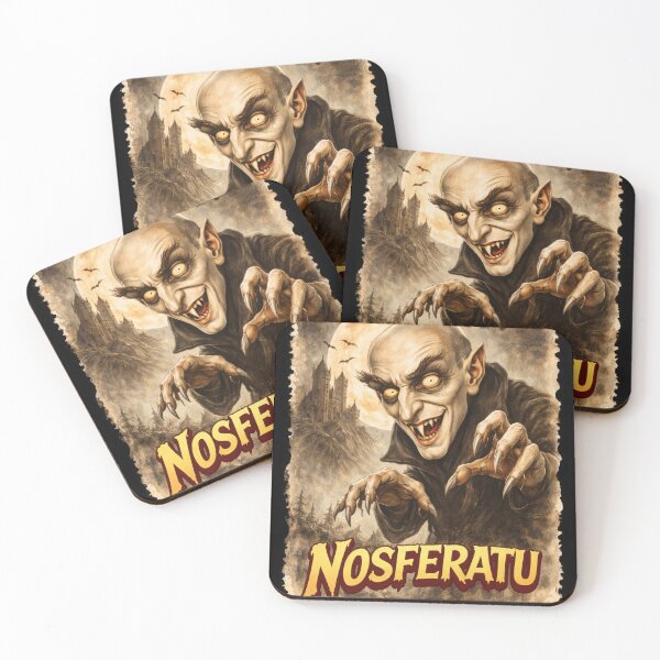 Item preview, Nosferatu Caricature Vintage Horror Poster designed and sold by Retr0Tshirts.