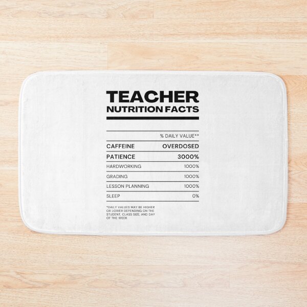 Item preview, Teacher Nutrition Facts | Funny Educator & Teacher Appreciation Gift designed and sold by Tattyarts.