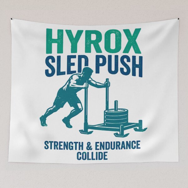 Item preview, Hyrox Sled Push Turquoise designed and sold by valezaziki.