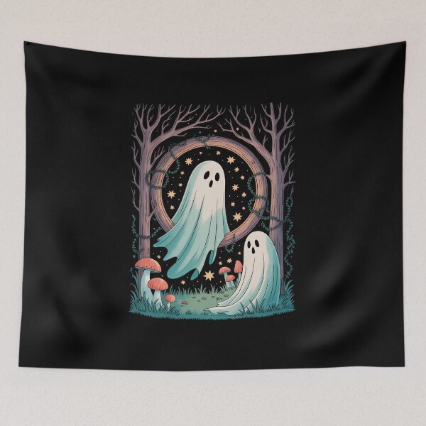 Item preview, Halloween Cottagecore Aesthetics Spooky Ghost Mushroom designed and sold by VENOM0RIOT.